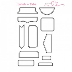 Studio L2E Labels and Tabs Shape stamp set